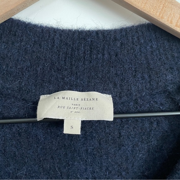 Sezane Cody Jumper Sweater Navy Blue Size Small - Picture 6 of 12